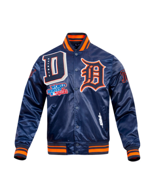 Detroit Tigers Mashup Classic Rib Satin Jacket