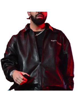 Drake Amici Violente Black Leather Jacket