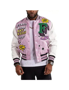 First Row Art &amp; Design Dept Lavender Varsity Jacket