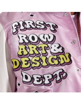 First Row Art &amp; Design Dept Lavender Varsity Jacket