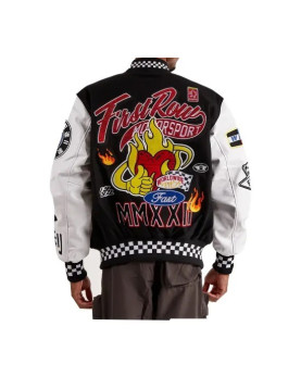 First Row Motorsport Wool Varsity Jacket