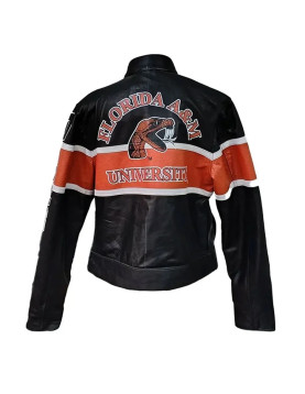 Florida A&amp;M University Leather Racing Jacket