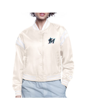 Florida Marlins Printed Logo Varsity Satin Jacket