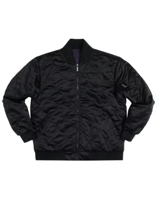 FTP Diamond Quilted Black Bomber Jacket