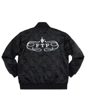 FTP Diamond Quilted Black Bomber Jacket