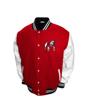 Georgia Bulldogs Graduate Red and White Varsity Jacket