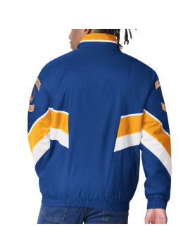 Golden State Warriors Captain Royal Varsity Satin Jacket