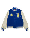 Golden State Warriors Classics Royal and Off White Varsity Jacket