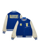 Golden State Warriors Classics Royal and Off White Varsity Jacket