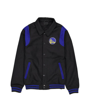 Golden State Warriors Sport Night Teddy Varsity Jacket