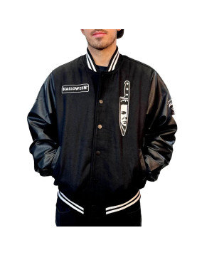 Halloween Michael Myers Black Varsity Jacket