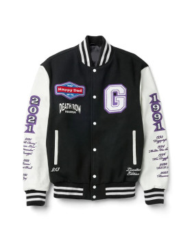 Happy Dad Death Row Varsity Jacket