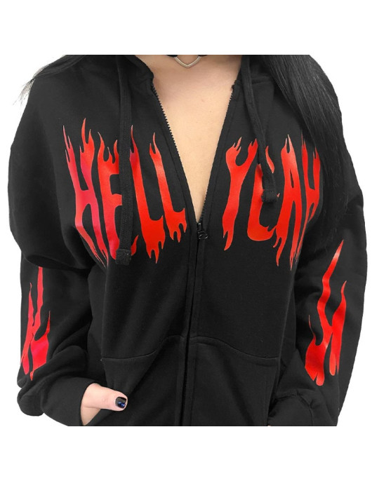 Hell Yeah Flame Halloween Hoodie