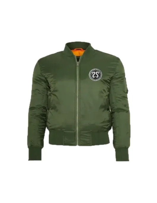 House X Techno Crssd Bomber Green Jacket