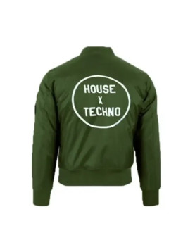 House X Techno Crssd Bomber Green Jacket