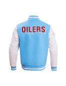 Houston Oilers Oil Derrick Classic Rib Varsity Jacket