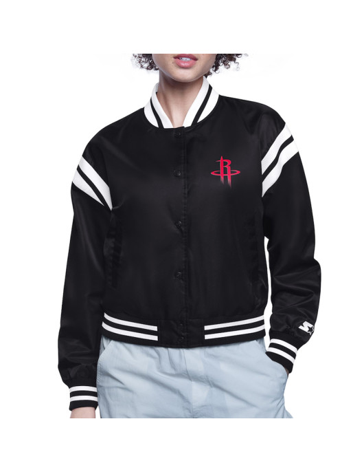 Houston Rockets Printed Logo Varsity Satin Jacket