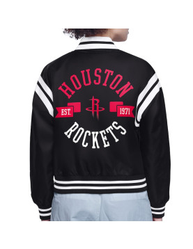 Houston Rockets Printed Logo Varsity Satin Jacket