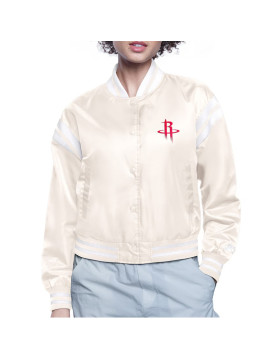 Houston Rockets Printed Logo Varsity Satin Jacket