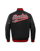 Houston Rockets Script Tail Classic Rib Varsity Jacket