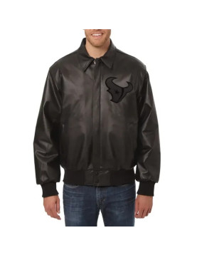 Houston Texans Black Leather Jacket