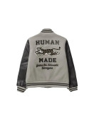 Human Made Miles Sanders Gray and Black Varsity Jacket