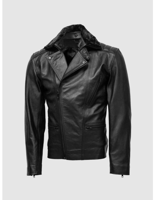 Jacket with Removable Fur Collar