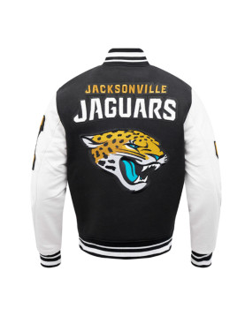 Jacksonville Jaguars Mashup Rib Varsity Wool/Leather Jacket