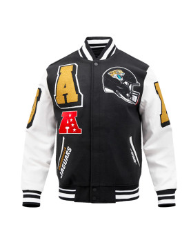 Jacksonville Jaguars Mashup Rib Varsity Wool/Leather Jacket