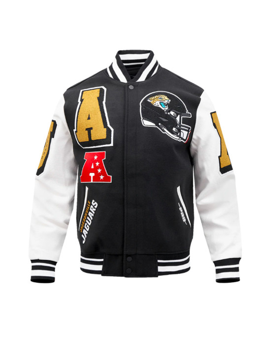 Jacksonville Jaguars Mashup Rib Varsity Wool/Leather Jacket