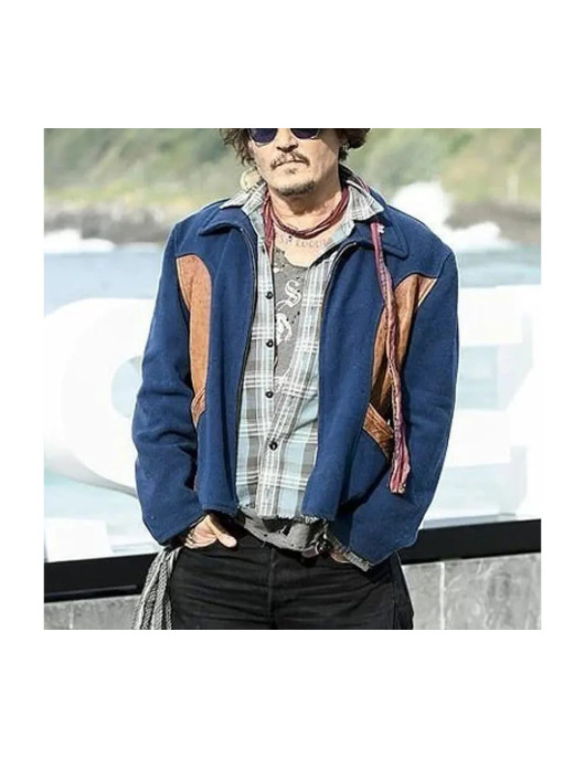 Johnny Depp Blue Wool Jacket