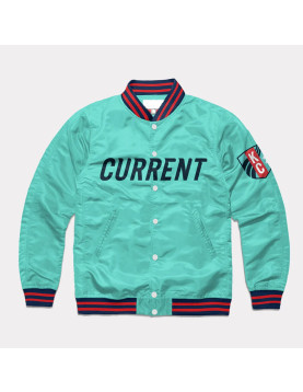 Kansas City Current Teal Varsity Satin Jacket