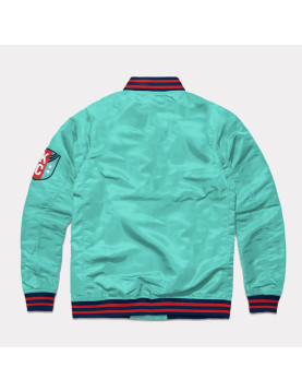 Kansas City Current Teal Varsity Satin Jacket