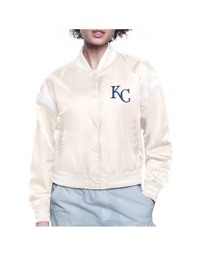 Kansas City Royals Printed Logo Varsity Satin Jacket