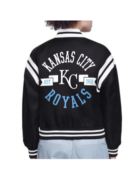 Kansas City Royals Printed Logo Varsity Satin Jacket