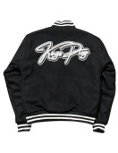 Kingsplay University Black Wool Varsity Jacket