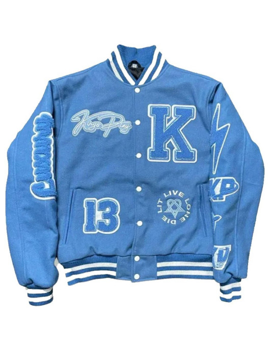 Kingsplay University Blue Varsity Jacket