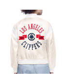 LA Clippers Printed Logo Varsity Satin Jacket