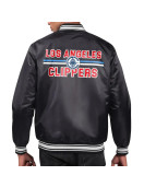 LA Clippers Printed Team Varsity Satin Jacket