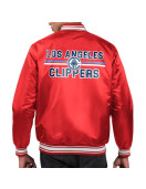 LA Clippers Printed Team Varsity Satin Jacket