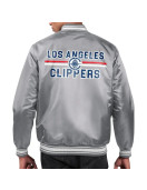 LA Clippers Printed Team Varsity Satin Jacket