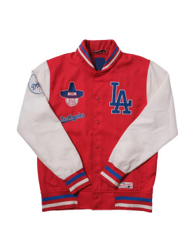 LA Dodgers 1959 Red and White Varsity Jacket