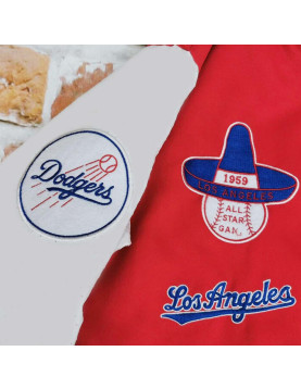 LA Dodgers 1959 Red and White Varsity Jacket