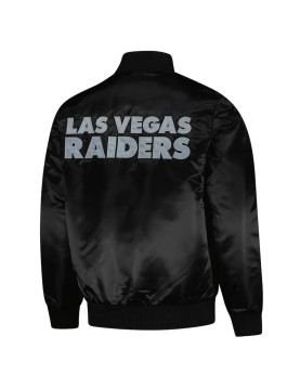 Las Vegas Raiders Exclusive Black Varsity Satin Jacket