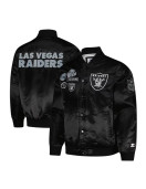 Las Vegas Raiders Exclusive Black Varsity Satin Jacket