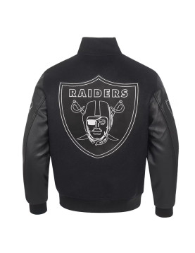 Las Vegas Raiders Full-Zip Black Varsity Jacket