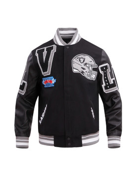 Las Vegas Raiders Mashup Classic Rib Varsity Jacket