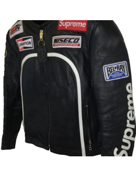 Leather Supreme Star Stussy Jacket