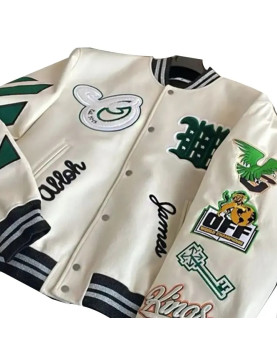 Lebron James White Varsity Jacket