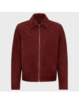 Marcello Emily In Paris Red Suede Leather Jacket